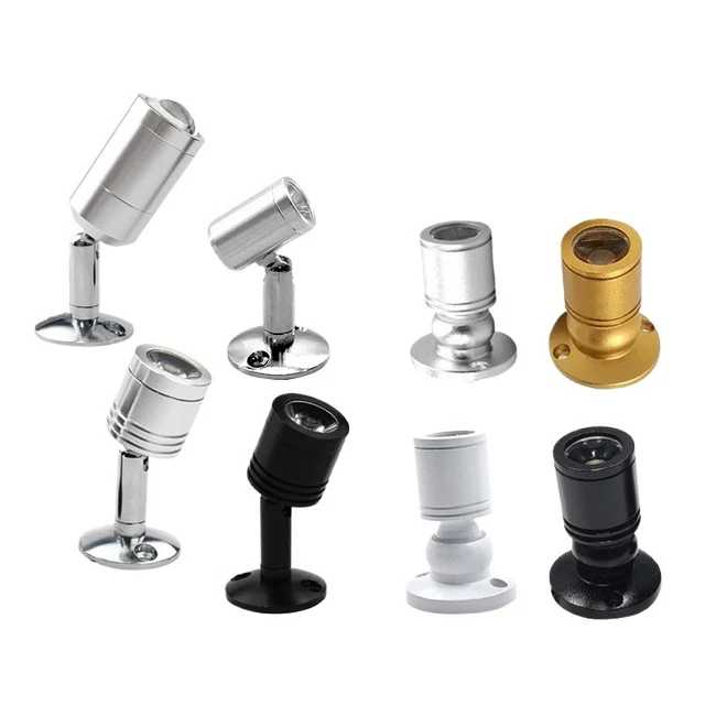 Yosoo 4-Pack Mini LED Display Spotlights – Dimmable USB 5V, 360° Adjustable Heads, Aluminum Body For Art, Plants & Cabinets