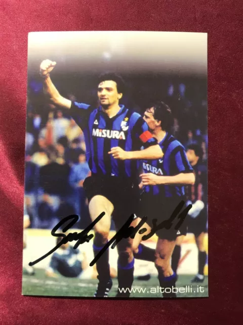 Autografo originale ALESSANDRO ALTOBELLI-FC Inter-Naz.ITALIA-CdM 82/86-Spillo-AK