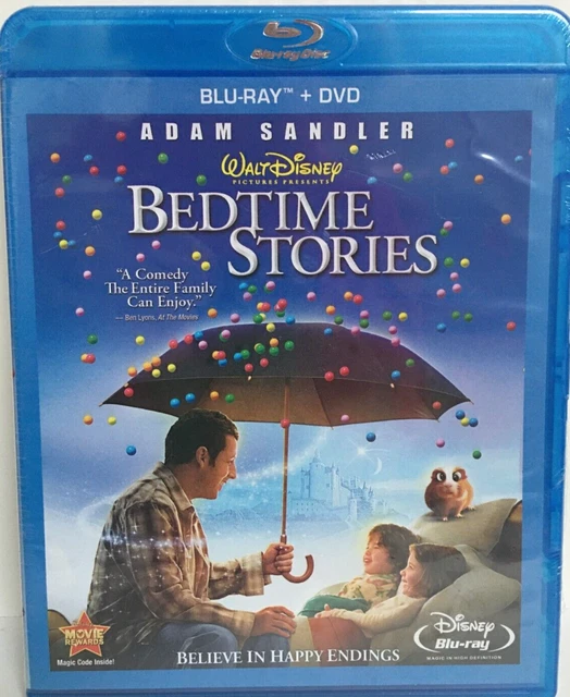NEW Walt Disney's "Bedtime Stories" w/Adam Sandler Blu-Ray+DVD 2 disc set