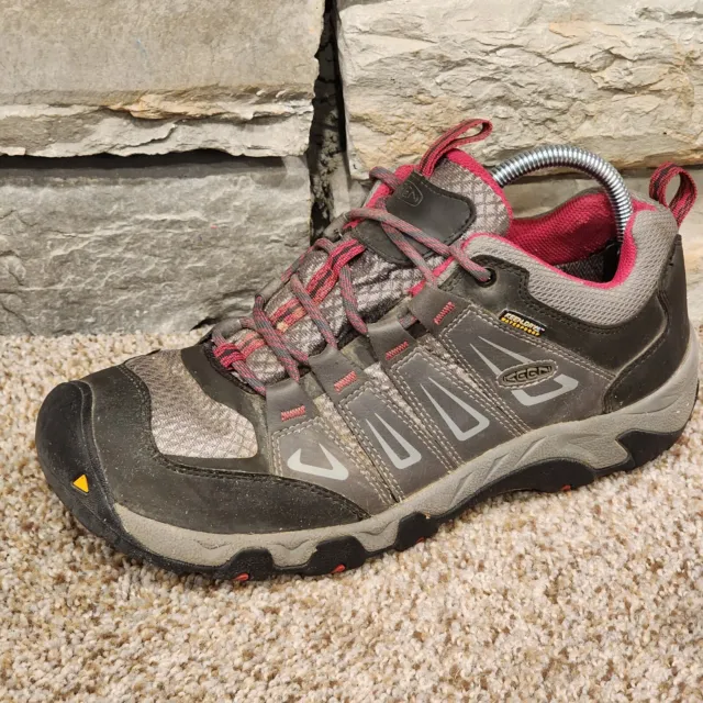 Keen Oakridge 1015359 Womens Gray Leather Lace Up Athletic Hiking Shoe Size 10.5
