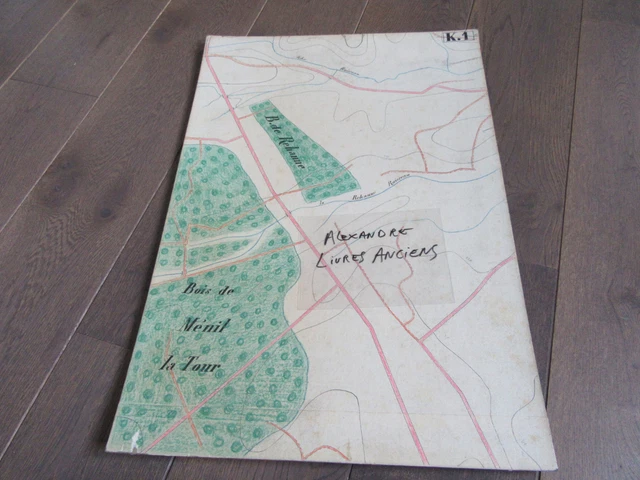 1890 Ansauville Wood Rehanne Murder And Moselle Large Manuscript Plan