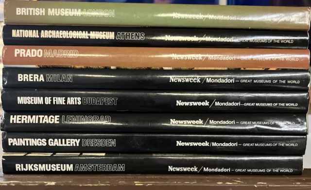 GREAT MUSEUMS OF THE WORLD, Newsweek series, LOT OF 8 BOOKS