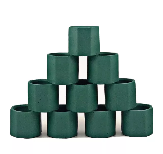 12 Stck. Großhandel leere Kerzengläser für die Herstellung von Weihnachtskerze grün UK Luxdecor6