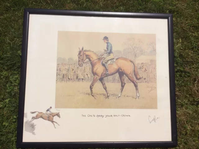Snaffles / Charles Johnson Payne ltd ed signed print The One to carry your half