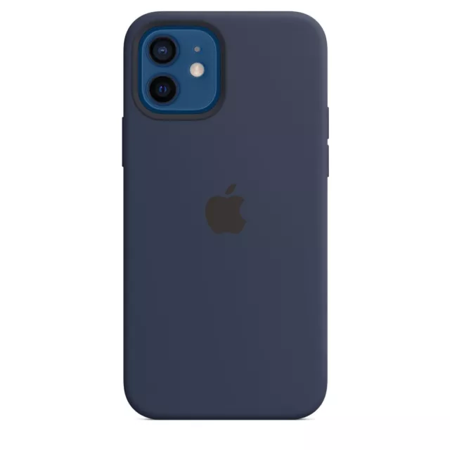 Genuine Apple iPhone 12 / 12 Pro Silicone Case with MagSafe (Deep Navy) Official