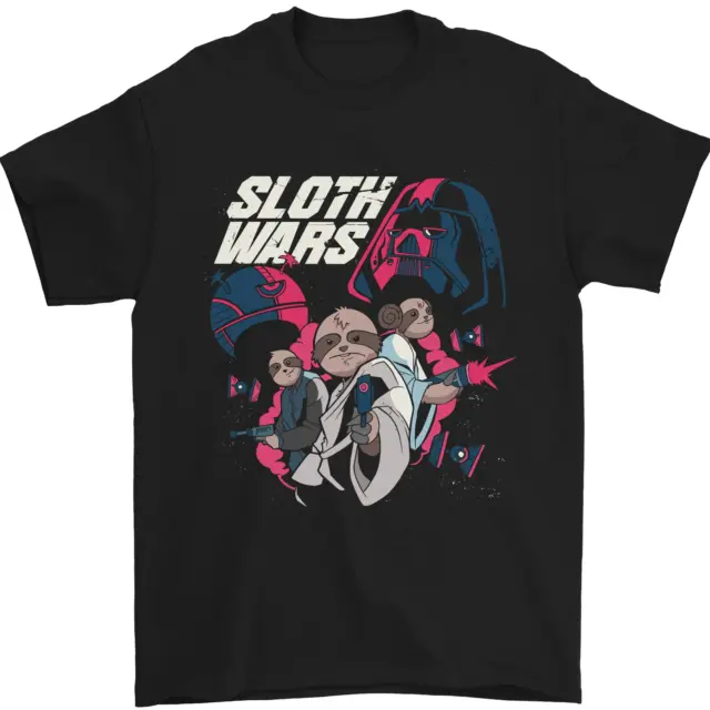 T-shirt da uomo parodia TV e film divertente Sloth Wars 100% cotone