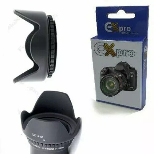 55mm Screw-On Mount Flower Crown Lens Hood Petal Shape For Canon Nikon Sony UK