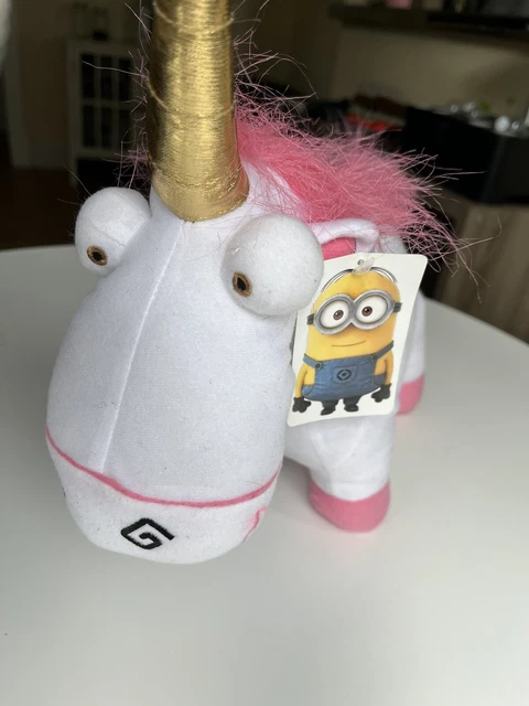 Despicable Me Minion Made 13”Agnes Unicorn Plush Pink White Gold