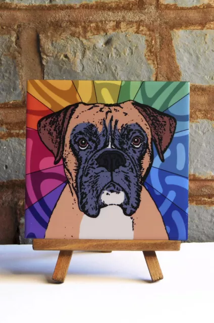 Boxer Ceramic Coaster Tile