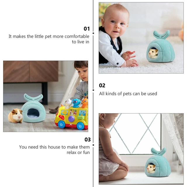 1Pc Hamster Hütte Plüsch Hamster Frettchen Bett Guinea Pig 3