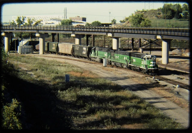Railroad Slide Burlington Northern BN 1396 Kansas City KS 1991