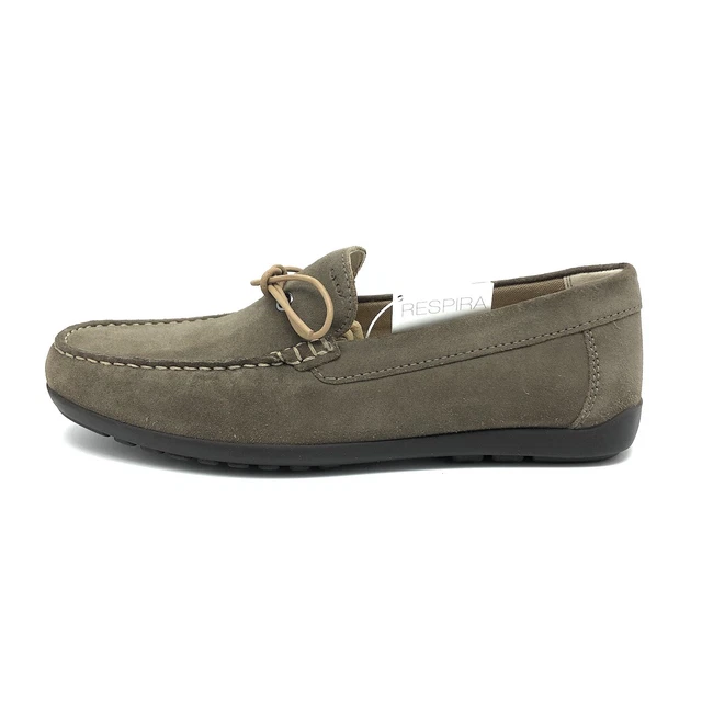 Geox U Tivoli A Mocassini Uomo - Pelle Scamosciata, Suola In Gomma Traspirante