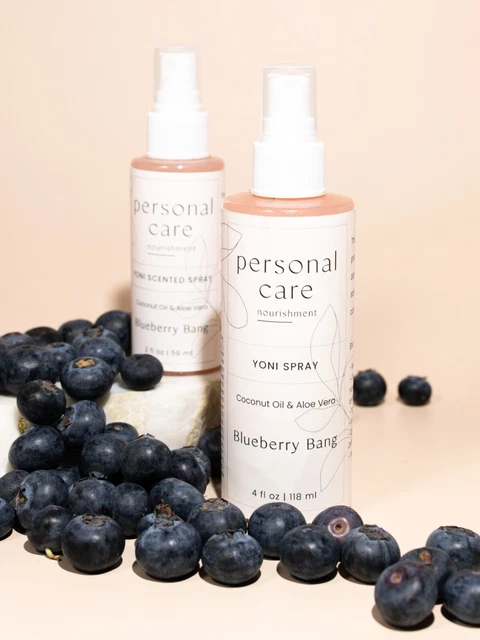 Desodorante en aerosol Blueberry Bang YONI - perfumado y comestible