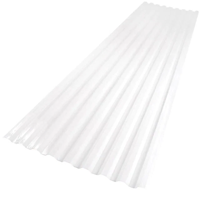 26"x 6Ft White Opal Roof Panel Sheets Polycarbonate Corrugated for Pergola Patio