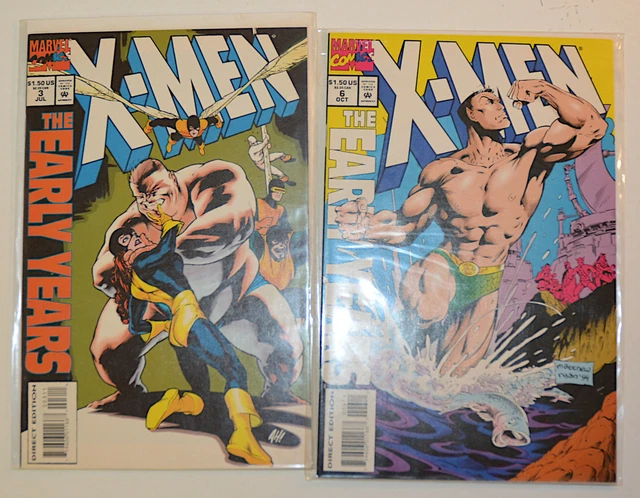 X-Men Early Years Lot of 2 #3,6 Marvel Comics (1994) VF/NM 1st Print Comic Books