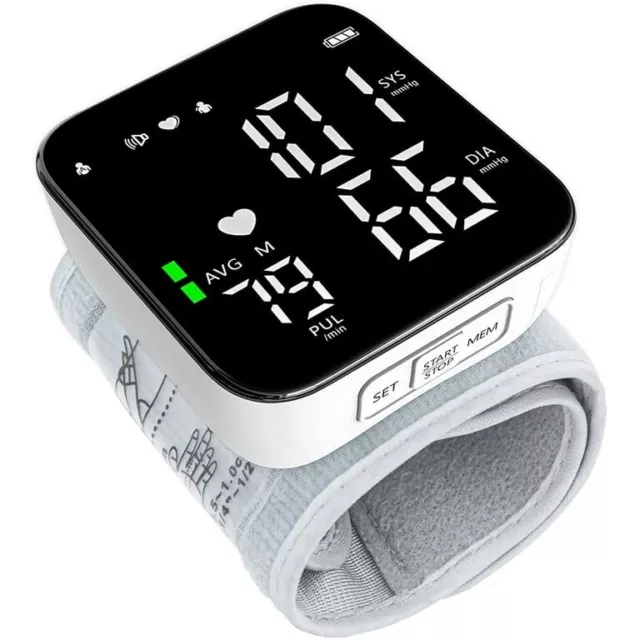Digital Automatic Blood Pressure Monitor Wrist Heart Rate Voice BP Machine