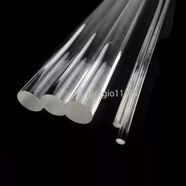 9pcs 6mm Dia. 13” Long Clear Acrylic Plexiglass Lucite Plastic Rod