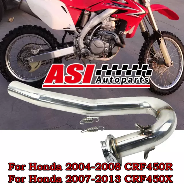 2004-2013 Exhaust Header Head Pipe For Honda CRF450R CRF450X 2008 2010 2012