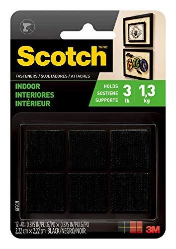 Scotch Indoor Fasteners RF7021, 7/8 in x 7/8 in (22 mm x 22 mm), 3 Pack