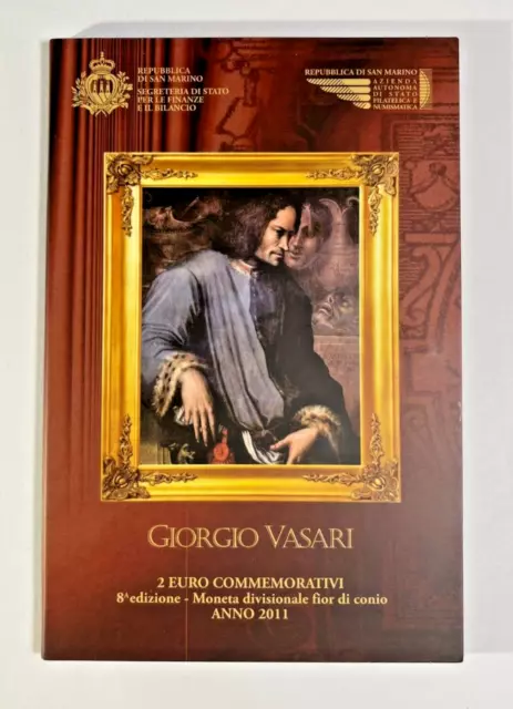 San Marino 2 Euros 2011 - Giorgio Vasari - Conmemorativa -Cartera oficial