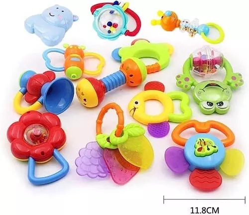 Fun Time Baby's Rattles and Teethers Gift Set Newborn 0-6 Months Toys Boys Girls