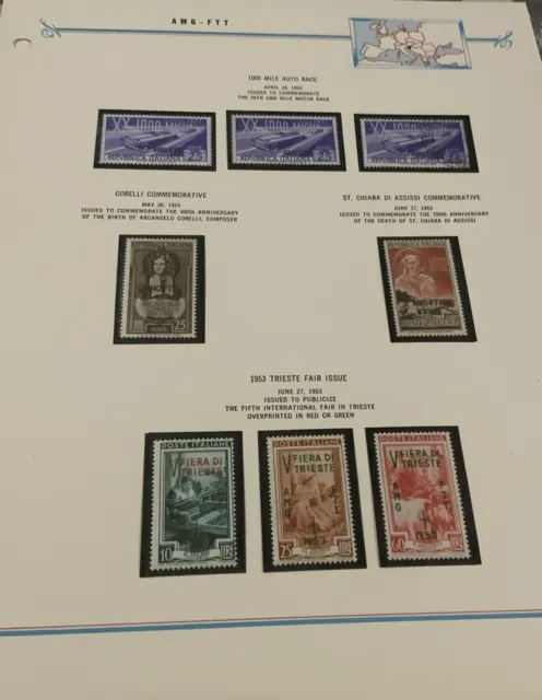 AMG-FTT Multiple Commemorative stamp Lot from 1953