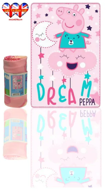 Coperta Peppa Pig Coperta Soft Touch Pile Polare, Licenza Ufficiale (150cm)