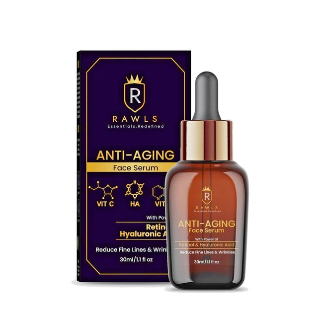 Sérum Visage Anti-âge - Acide Hyaluronique & Vitamine C - Hydratant Repulpant - 75 Ml