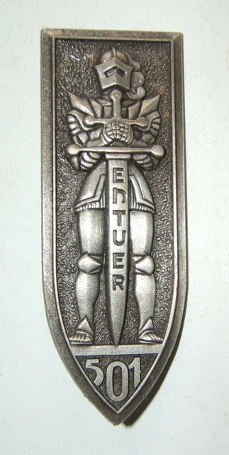 INSIGNE 501° REGIMENT DE CHARS DE COMBAT - 501° RCC -AVEC DEVISE ...