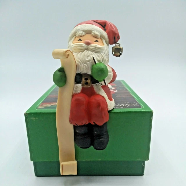 VINTAGE 1980S HALLMARK Santa Claus Stocking Hanger Christmas Jingle