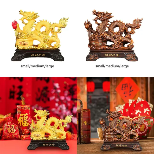 Statue de Dragon, trésors chinois, décoration de maison, artisanat pour