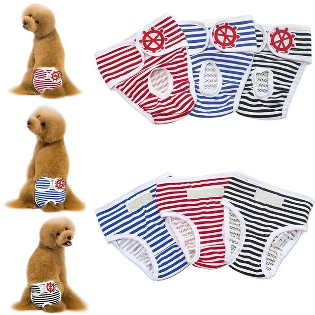 DE Hundewindeln Waschbar Hund Hündin Windeln Schutzhose Hygienehose S M L XL