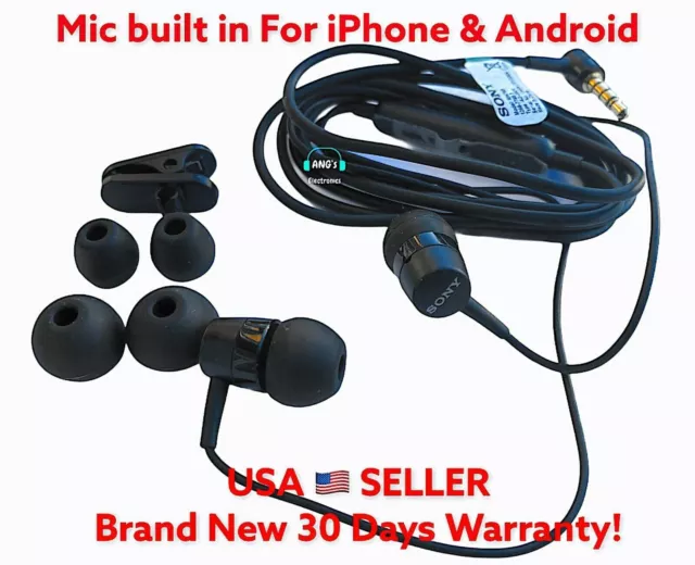Genuine Sony MH750 Studio Monitor Earbud Mh-750 In-Ear Headphones w/ MIC Remote