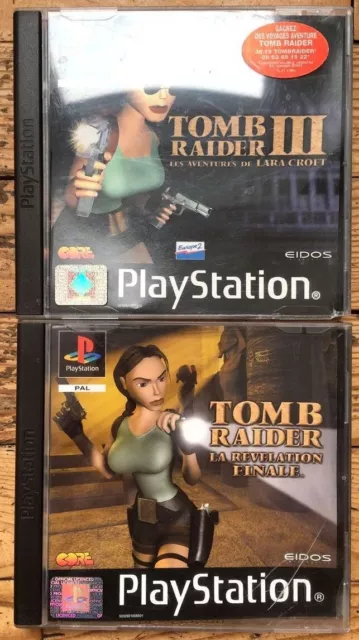 Lot 2 Jeux Tomb Raider Complets 3 & La Révélation Finale Ps1 Pal Fr Cib Ovp Iii
