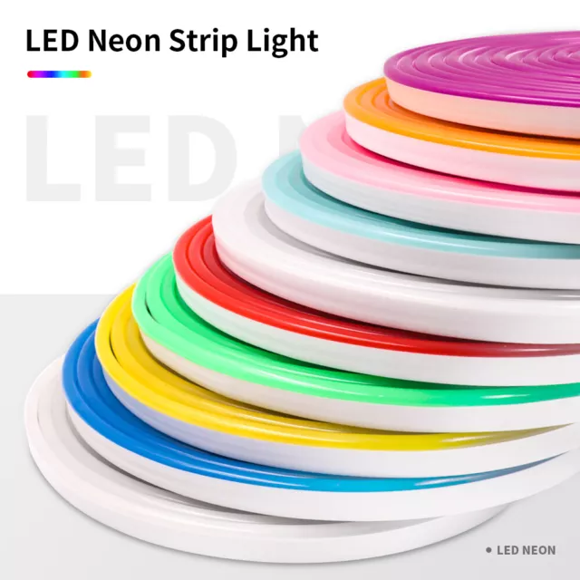 12V Neon LED Stripe Streifen Flex Band Leiste Wasserdicht Lichtschlauch In/Außen