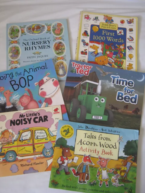 baby toddler pre-school book bundle 6 books including lift-the-flap and activity