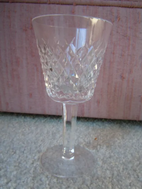 WATERFORD CRYSTAL - ALANA PATTERN - 5 7/8" CLARET WINE GLASS free shipping