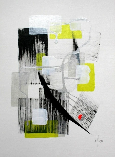 ŒUVRE ORIGINALE SIGNÉE - Abstraction graphique - Certificat artiste ...