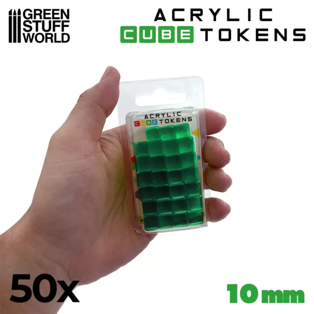 Tokens Cubos VERDES 10mm - Marcadores Meeples - Juegos de Mesa Cartas 2