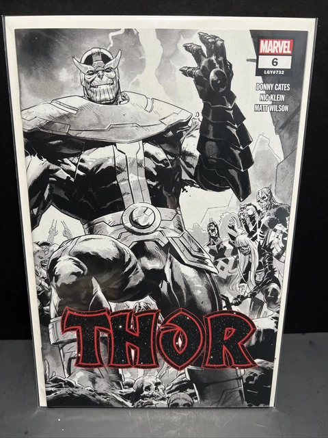 THOR #6 2nd Print 1:50 Klein B&W Sketch Variant Thor Black Gauntlet - Marvel