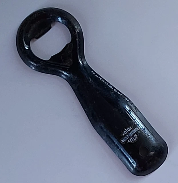 Vintage Labatt Ice HARLEY DAVIDSON MOTOR CYCLES Metal Beer Bottle Opener ESTATE