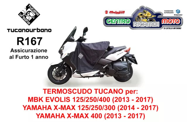 Coprigambe Termoscudo Tucano R167 Assicurazione Yamaha X Max 125 250 300 2017