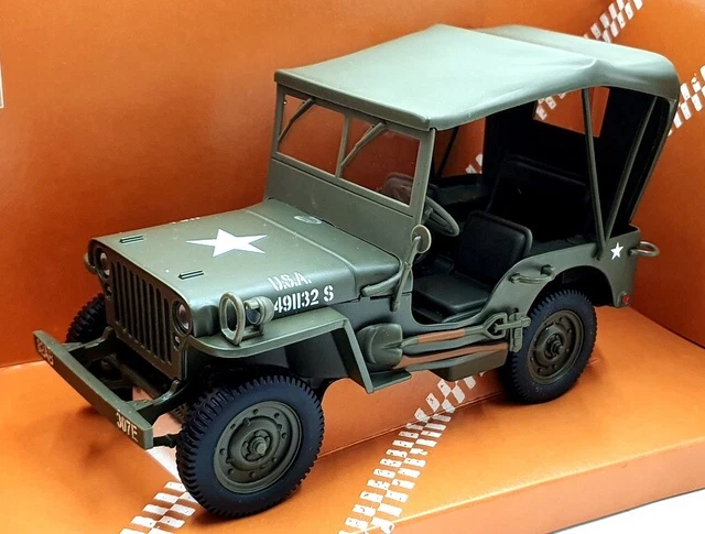 Miniature UT Models Jeep Willys Army – 1/18, USA Militaria, Vintage, Neuf En Boîte