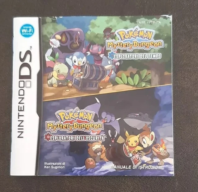 Nintendo Ds Pokemon Mystery Dungeon esploratori del tempo SOLO Manuale LIBRETTO