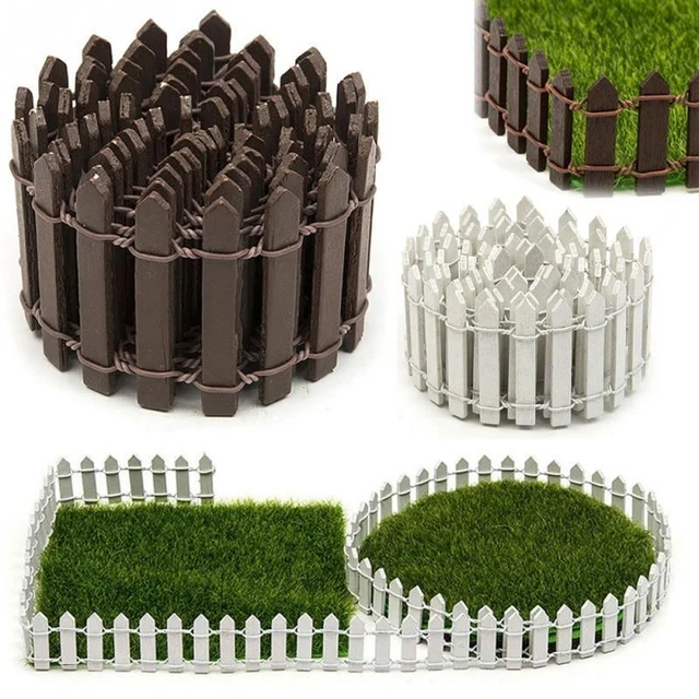 1 Pc Mini Small Fence Barrier Wooden Miniature- 100*5cm Branch Palings Terrarium