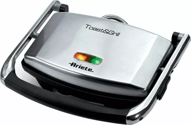 Tostapane Tostiera Piastra Toast Antiaderente 1000W Toast&Grill Slim 1911 Ariete