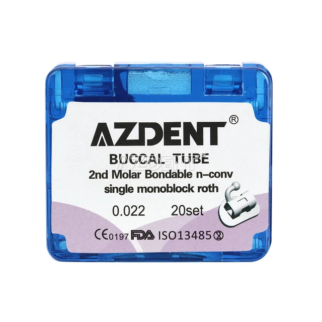20Sets Dental Orthodontic Buccal Tubes 2nd Molar Roth.022 Bondable Non-conv MIM