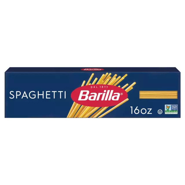 BARILLA SPAGHETTI PASTA, 16 oz. Box - Non-GMO Pasta Made with Durum ...