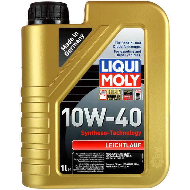 KIT ISPEZIONE FILTRO Liqui Moly Olio 5L 10W-40 per Peugeot 307 Cc 3B 2