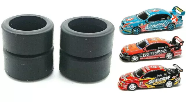 Scalextric W10230 Front & Rear Tyres For Ford Falcon & Holden Commodore V8 Cars